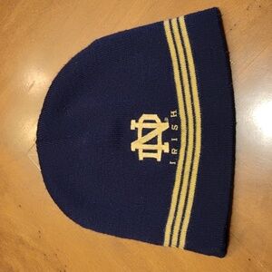 Notre Dame Adidas Adult Beenie Blue & Gold Collegiate Sporty OSFM